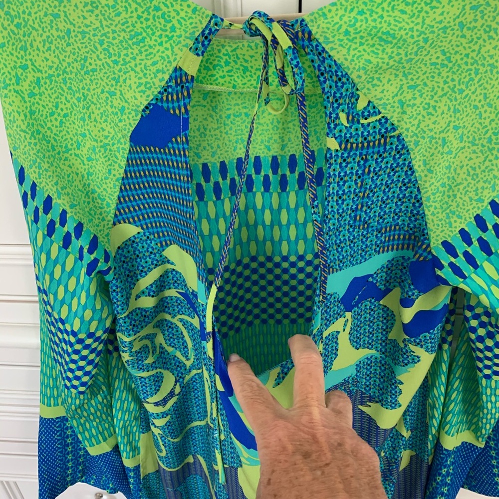 Silk Hale Bob dress, keyhole back.